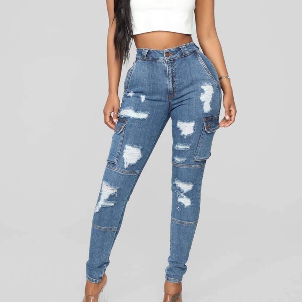 New Fashion Nova Cargo Jeans